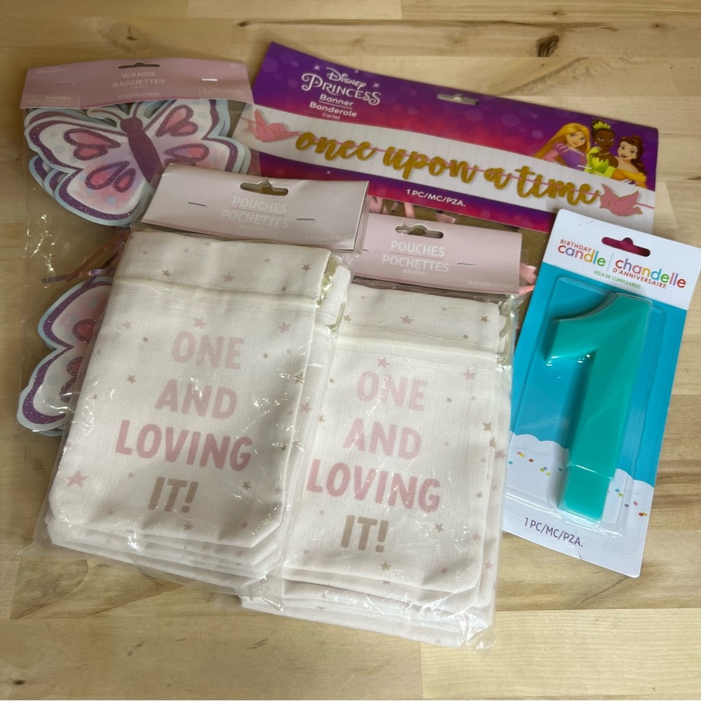 First Birthday ONE Accessories/Gift Bags Girly Bundle